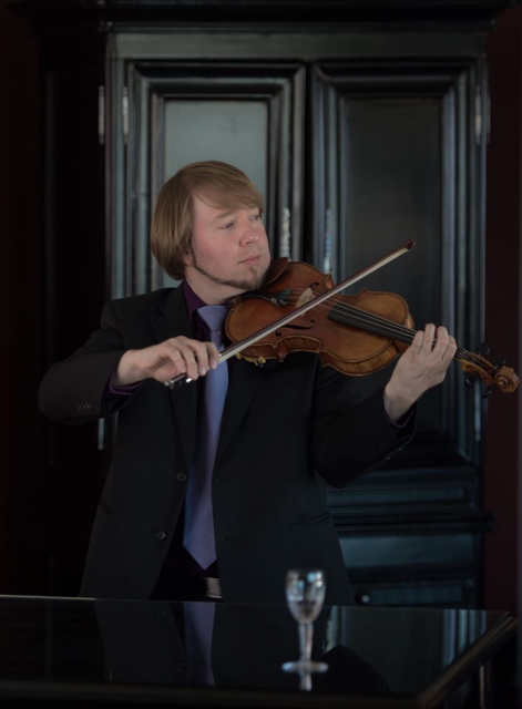 Lewis & Limacher photo session, with violin